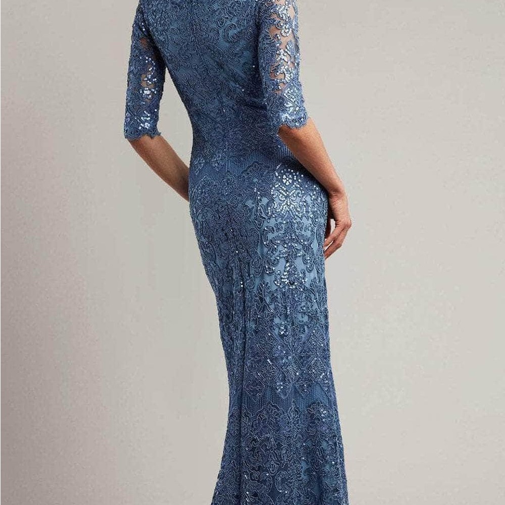 Tadashi Shoji full length sequin gown